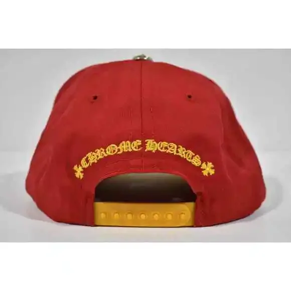 Chrome Hearts CH Logo Trucker Red Yellow Baseball Cap Snapback Adjustable Hat